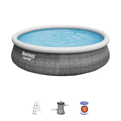 Piscine hors sol Fast Set ronde D 457 x 107 cm + pompe de filtration + échelle