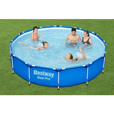 Piscine Hors Sol Bestway Steel Pro Ronde D 366 x 76 cm + Filtre à Cartouche