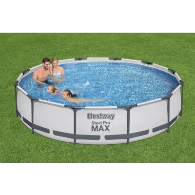 Piscine Hors Sol Bestway Steel Pro Max Ronde D 366 x 76 cm + Filtre à Cartouche