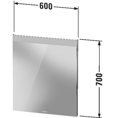 Miroir DURAVIT LM7845 avec éclairage LED 60 x 3,5 cm