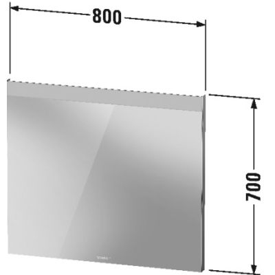 Miroir DURAVIT LM7846 avec éclairage LED 80 x 3,5 cm