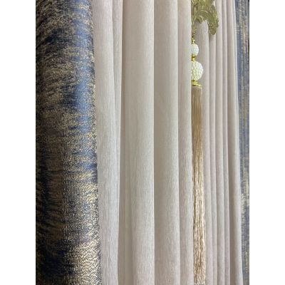 Rideau  bleu doré 5m L: 5M H:2M80 - Boudart