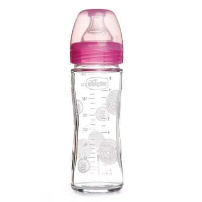 Biberon Verre Chicco 240ml Rose - Prix Tunisie | Arkan.tn