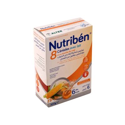 NUTRIBEN 8 Céréales avec Lait Miel 300g
