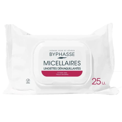 Lingettes Démaquillantes Micellaires Aloe Vera Byphasse - 25