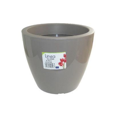 Pot linéa gloss taupe D25xh21cm VIOMES