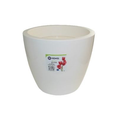 Pot linéa gloss écru D25xh21cm VIOMES