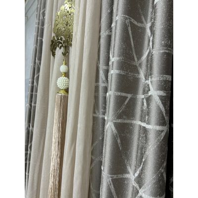 Rideau 5m Marron et beige L: 5M H:2M80 - Boudart