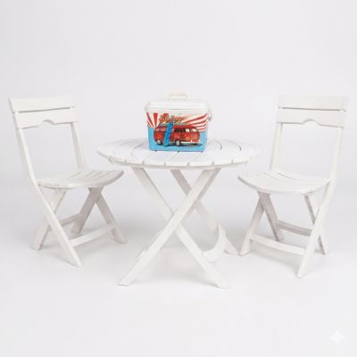 Pack RUSPINA : Table + 2 chaises + Glacière 30L