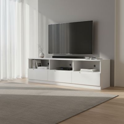 Élément TV - 120 x 45 x 35 cm – Blanc