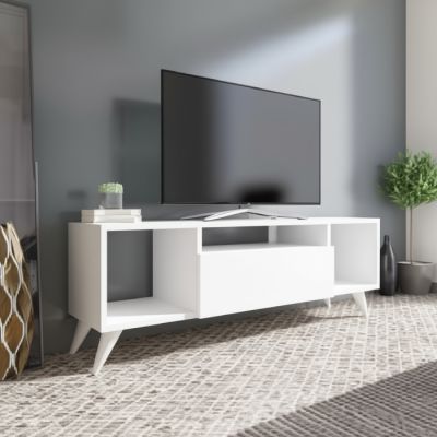 Élément TV Home intérieur - 120x45x35 cm – Blanc - moderne
