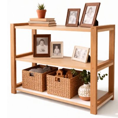 Étagère Scandinave – Bois Naturel – 80 X 60 X 30 cm