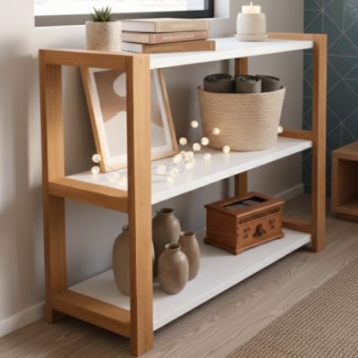 Étagère Scandinave – Bois Naturel – 80 X 60 X 30 cm