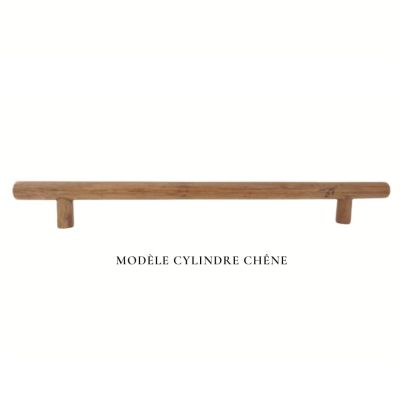 Poignée cuisine dressing modèle cylindre en bois Chêne - S2M-320 mm