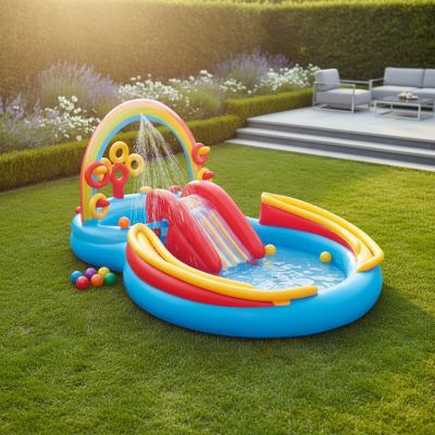 Aire de Jeux Arc-en-Ciel Intex - 297 x 193 x 135 cm