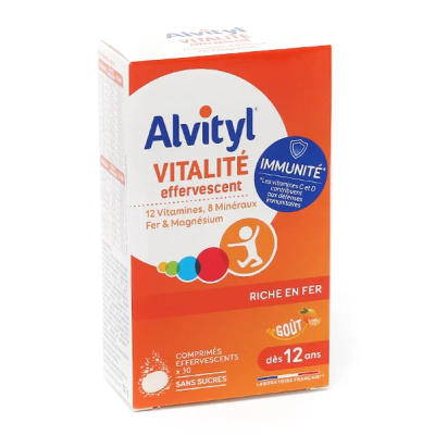 Alvityl Multivitamines Effervescent - Boîte de 30 Comprimés