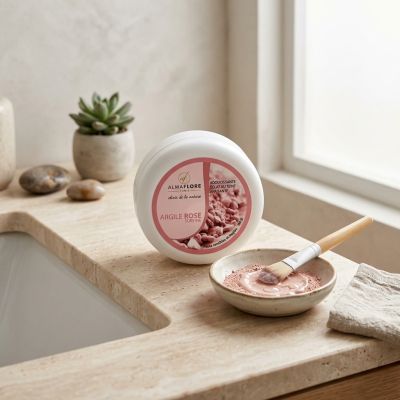 ALMAFLORE Argile Rose Surfine Masque Visage Purifiant 100g