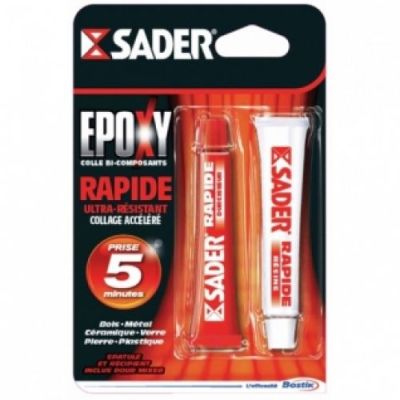 Colle époxy bi-composant à prise rapide - 2 tubes de 15 ml