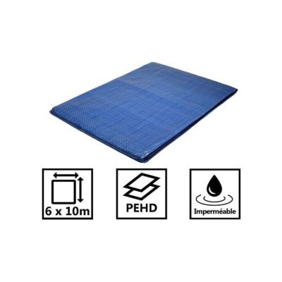 Bâche de protection 6Mx10M- bleu