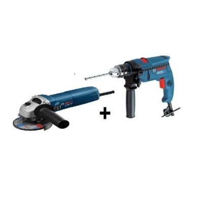 Pack Perceuse à percussion 570 w + Meuleuse 710 w- Kit Bricolage