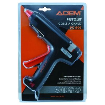 Pistolet à Colle Chaude ACEM PC-60S - Avec 2 bâtons - 60W