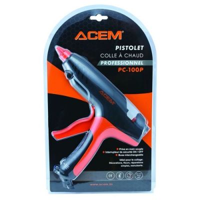 Pistolet à Colle Chaude ACEM PC-100P - Avec 2 bâtons - 100W