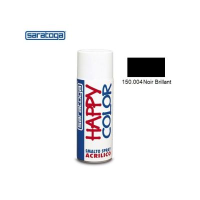 peinture spray happy color noir brillant 004