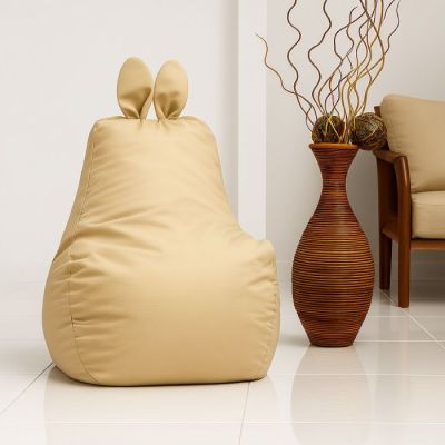 Pouf lapino pour Enfant – L: 65 cm H: 63 cm L: 55 cm Design Original-Beige