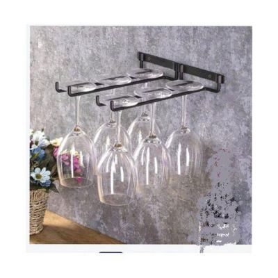 Porte verre - acier- Noir - L x l (30 x 12)cm