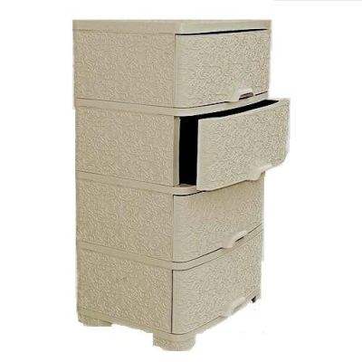 SOTUFAB - Armoire 4 tiroires - dentelle - grège