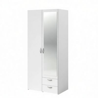 Armoire avec miroir - MDF Stratifié – 180×70×40 cm