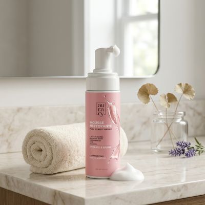 AURACY Mousse Nettoyante Peaux Sensibles et Sèches 150ml