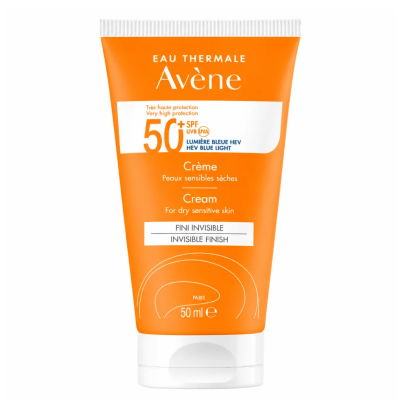 AVÈNE Crème Solaire Peaux Sensibles Visage SPF 50+ 50 ml