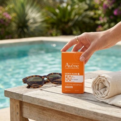 AVÈNE Fluide Ultra-Léger Protection Solaire Visage SPF 50+ 50 ml