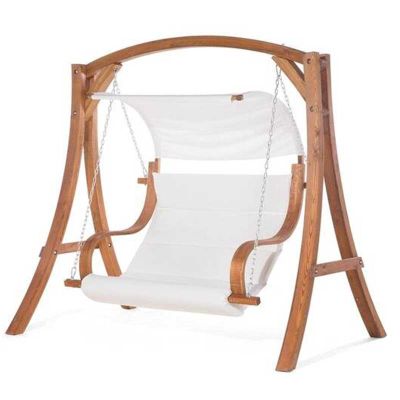 ESPACE HOME - balançoire de jardin arc-blanc