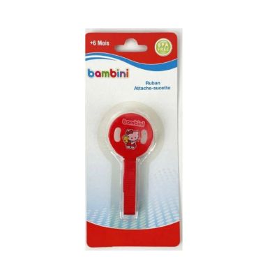 Attache-Sucette Ruban Bambini 6M+ - 451 Rouge