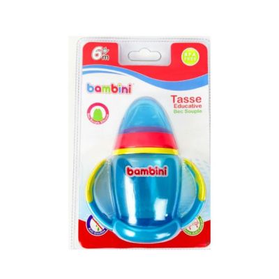 Tasse bébé BAMBINI - Bec souple - 469 - Bleu
