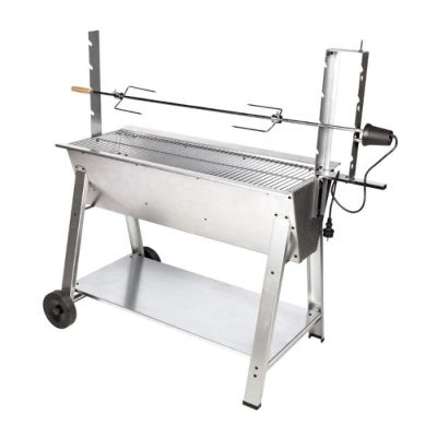 Barbecue rôtissoire Titan - acier galvanisé - sur chariot