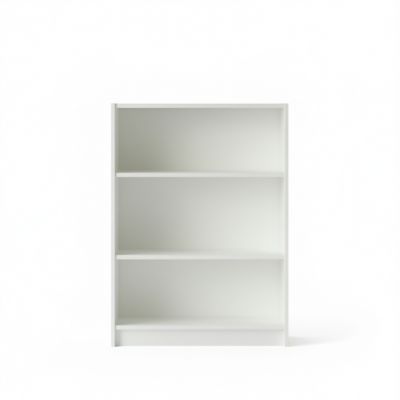 Bibliothèque SANDY série Euphoria en particule - Meuble En kit blanc L:80H:100P:30cm - KITJANO - Gratuit