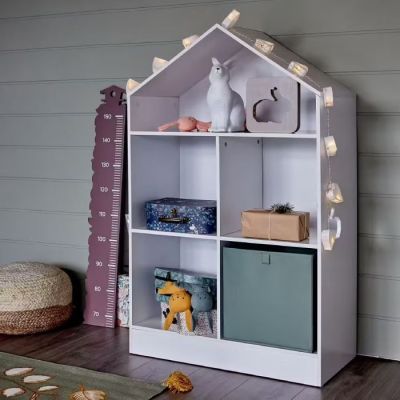Bibliothèque Cabane Douceur - L 100 × H 70 × P 35 cm – Blanc