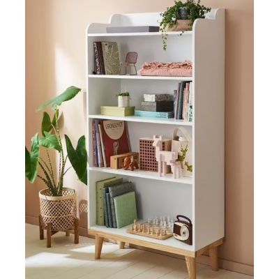 Bibliothèque Nordic Kids - L 120 × H 60 × P 35 cm – Blanc
