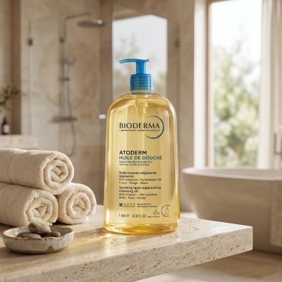 BIODERMA Atoderm Huile de Douche Peaux Sèches & Sensibles 1L
