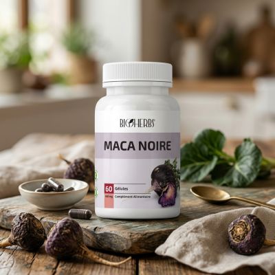BIOHERBS Maca Noire Complément Alimentaire Vitalité & Énergie Boîte de 60