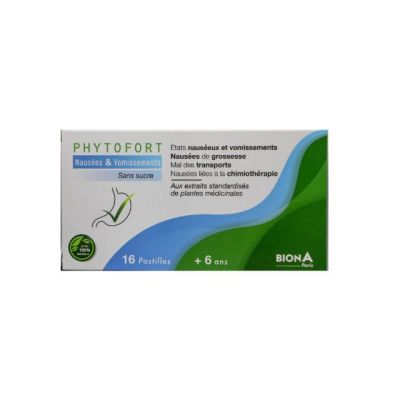 Pastilles Nausées Vomissements Biona Phytofort - 16