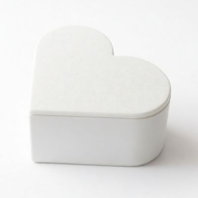 Boîte Cadeau Cœur – Plastique - Blanc