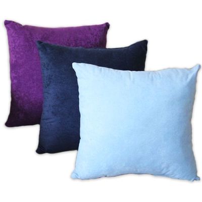 Pack coussins velours - Mauve Bleu Foncé Bleu Ciel
