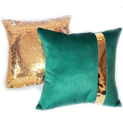 Pack Coussins décoratifs Vert & Doré