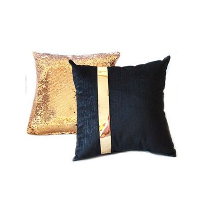 Pack Coussins décoratifs Noir & Doré