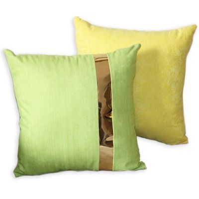 Pack coussins velours - Pistache Bande doré & Jaune