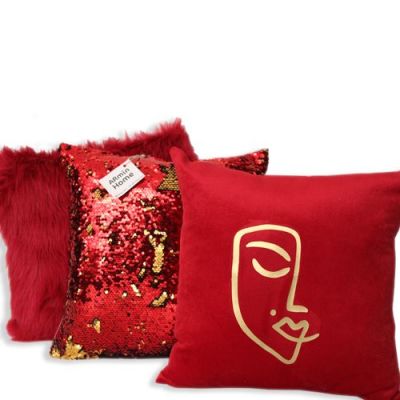 Pack Coussins - F P I - Bordeaux & Doré